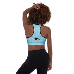Y.O.L.O BLUE Padded Sports Bra